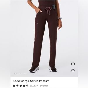 Figs Brown Kade Cargo Scrub Pants